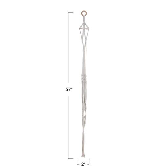 Hello Honey® 57" Natural Cotton Macrame Plant Hanger